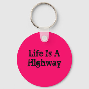 Liv är en huvudväg Keychain Nyckelring