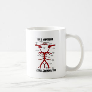 Liv är en materia av den Arterial kommunikationen Kaffemugg