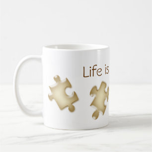 Liv är en pusselmugg kaffemugg