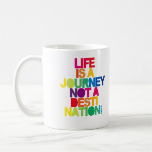 Liv är en resa kaffemugg