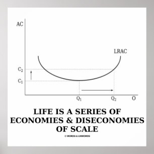 Liv är en serie av ekonomier & Diseconomiesfjäll Poster