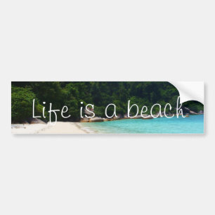 Liv är en strand bildekal