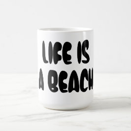 Liv är en strand kaffemugg