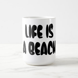Liv är en strand kaffemugg