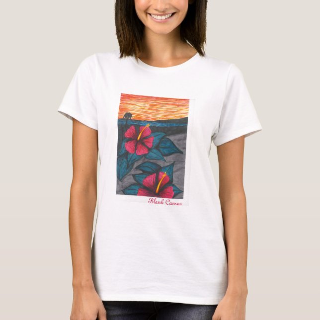 Liv är en strand t shirt (Framsida)