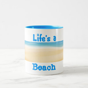 Liv är en strandmugg Två-Tonad mugg