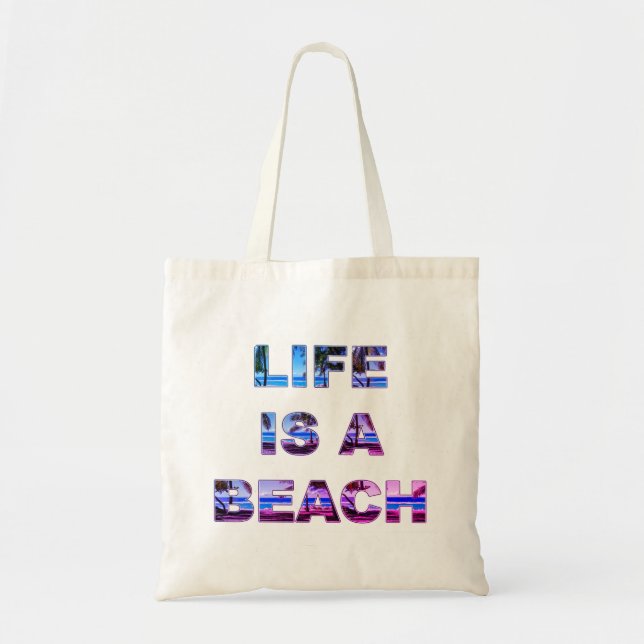 Liv är en strandtoto hänger lös tygkasse (Framsidan)