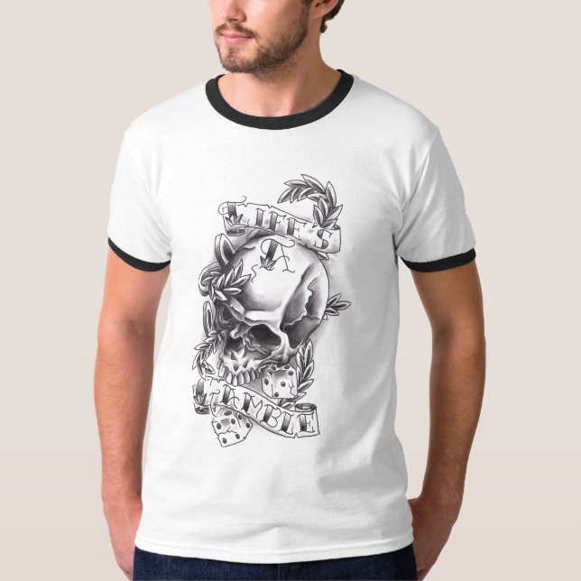 Liv är en vågspel t shirt (Framsida)