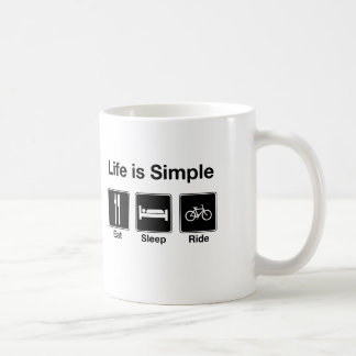 Liv är enkelt äter sömnritt kaffemugg
