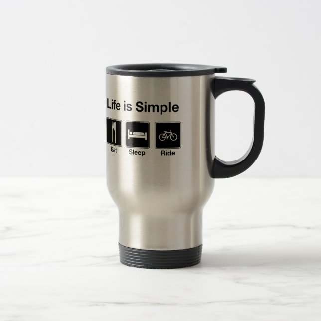 Liv är enkelt äter sömnritttravel mug resemugg (Höger)