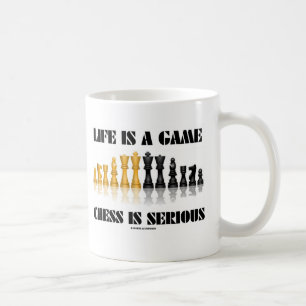 Liv är ett modigt schack är allvarligt kaffemugg