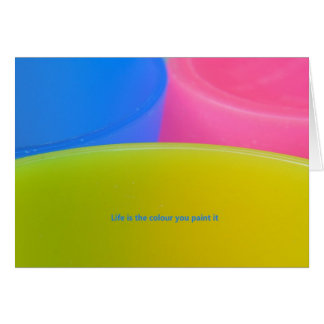 Liv är färgen som du målar den hälsningskort