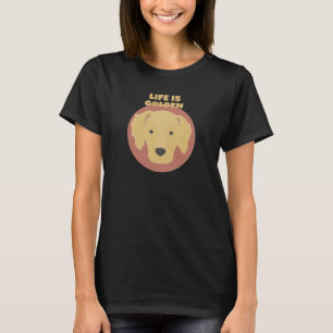 Liv är guld- - den guld- retrieveren t shirt
