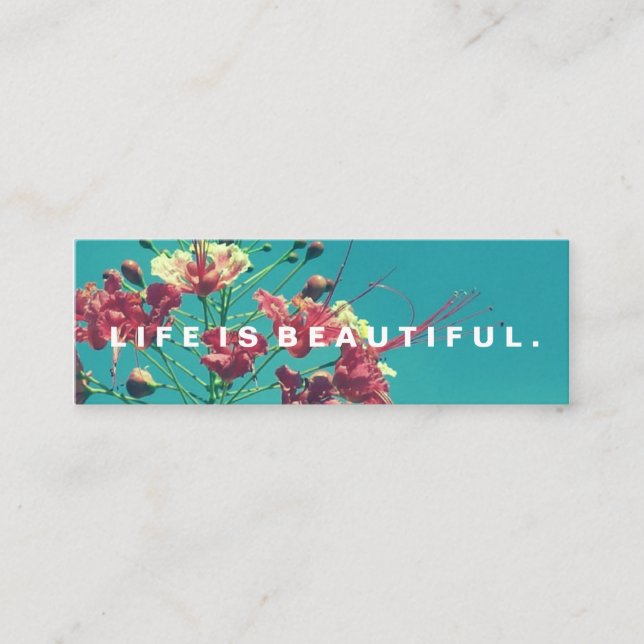 Liv är härligt agerar vänlighetutmaningkortet mini visitkort (Framsida)