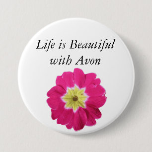 Liv är härligt med Avon - blommigten knäppas Knapp