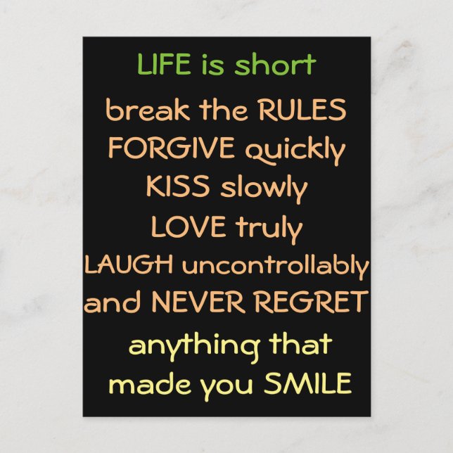 liv är hast vykort (Framsida)