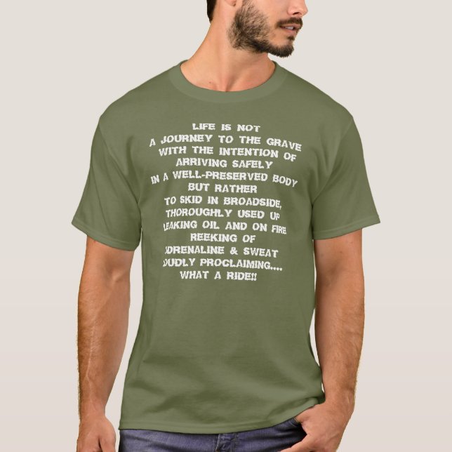 LIV ÄR INTE EN RESA TILL GRAVEN TEE SHIRT (Framsida)