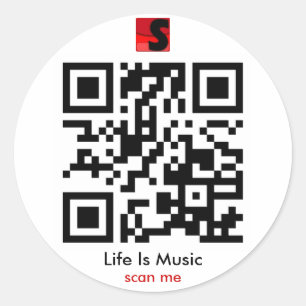 Liv är klistermärken för musik QR