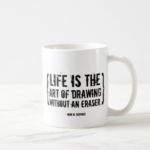 Liv är konsten kaffemugg
