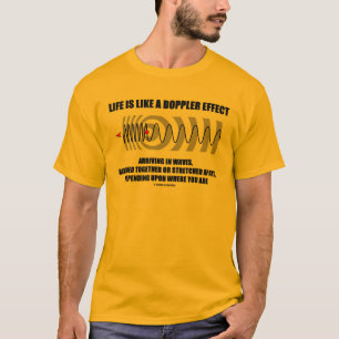 Liv är likt en Doppler verkställer att ankomma i Tee Shirt