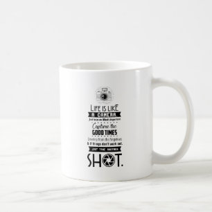 Liv är likt en kamera kaffemugg