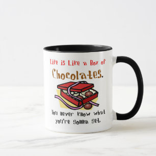 Liv är något liknande per boxas av choklader. mugg