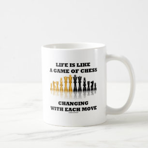 Liv är något liknande per leken av schacket kaffemugg
