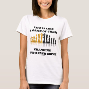 Liv är något liknande per leken av schacket tee shirt