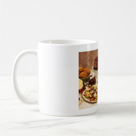 Liv är osäkert.  Äta efterrätten första. (Humor) Kaffemugg