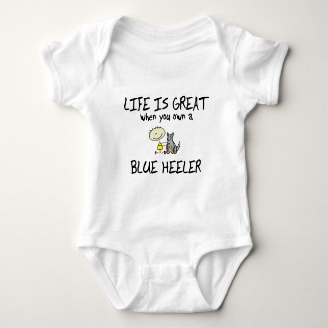 Liv är underbar blått Heeler T-shirt (Framsida)