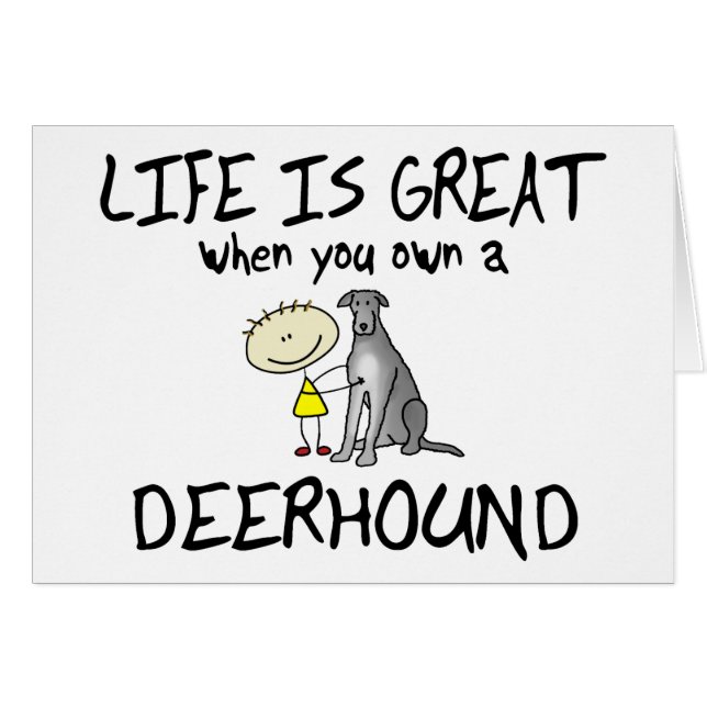 Liv är underbara Deerhound Hälsningskort (Framsidan Horizontal)