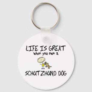 Liv är underbara Schutzhund Keychain Nyckelring