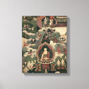 Liv av Buddha Sakymuni Canvastryck
