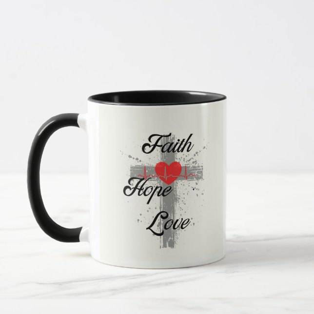 "Liv av Faith, Loving with Heart" Mugg (Vänster)