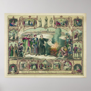 Liv av Martin Luther & hjältar av reformationen Poster
