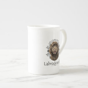 Liv bättre Labradoodle mugg Benporslin Mugg