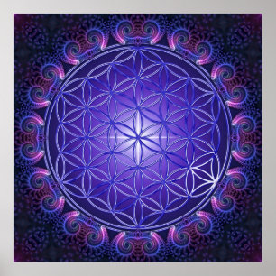 LIV/Blume des Lebens Mandala I Square Poster