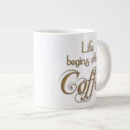Liv börjar efter kaffe jumbo mugg