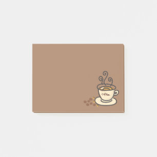 Liv börjar efter kaffekoffeinknarkaren post-it block