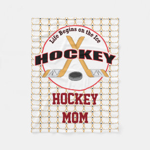 Liv börjar hockeymamman fleecefilt