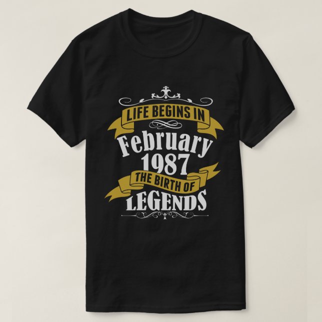 Liv börjar i Februari 1987 födelsen av legender Tee (Design framsida)
