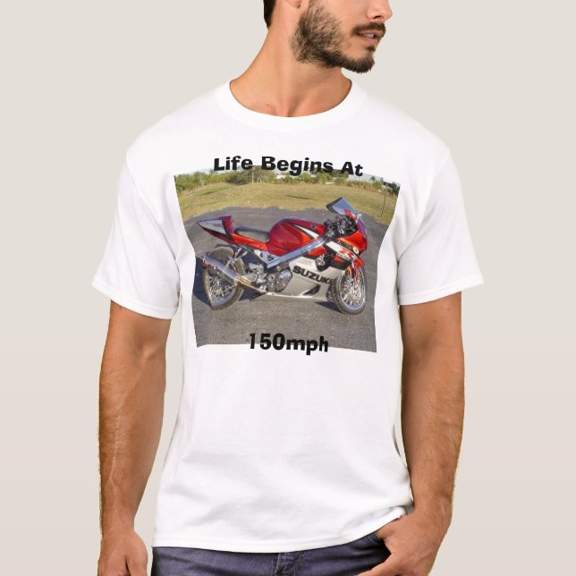 Liv börjar på   150mph tee shirt (Framsida)