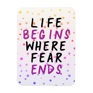 Liv börjar var skräck avslutar inspirera magnet