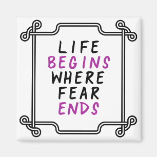 Liv börjar var skräck avslutar inspirera magnet