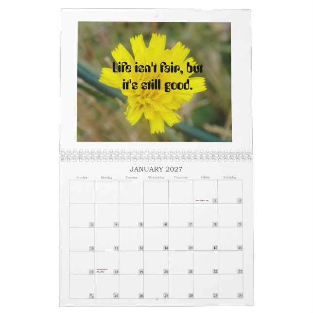 Liv citerar kalendern kalender (Jan 2027)