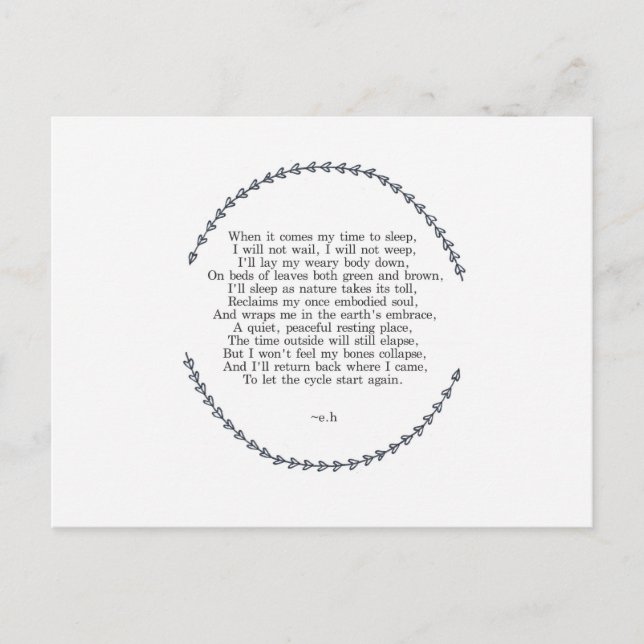 Liv cyklar vykortet vykort (Framsida)