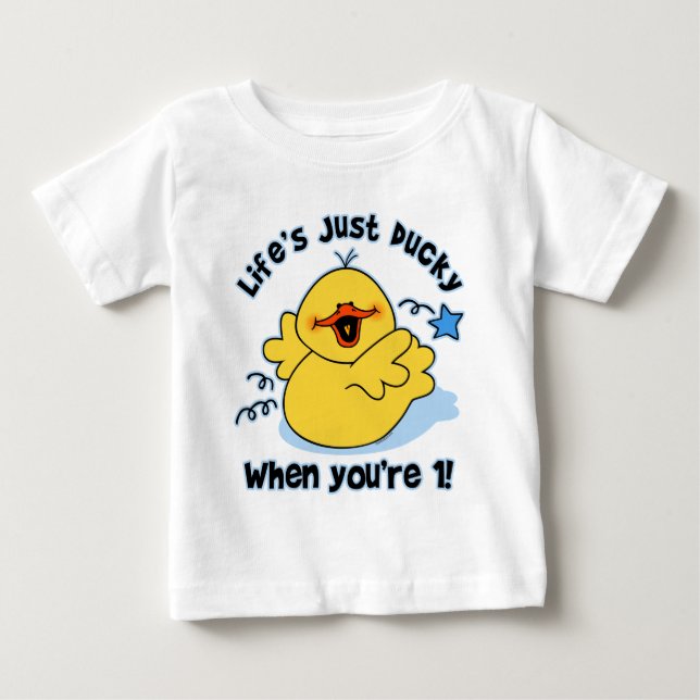 Liv Ducky 1st födelsedag Tee (Framsida)