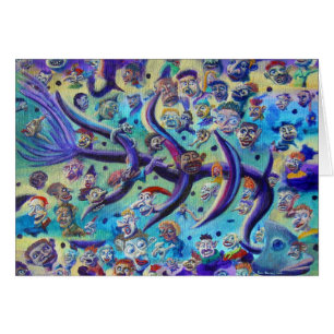 Liv för djupt hav hälsningskort