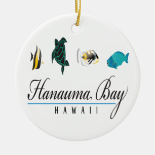 Liv för Hanauma fjärdHawaii flotta Julgransprydnad Keramik