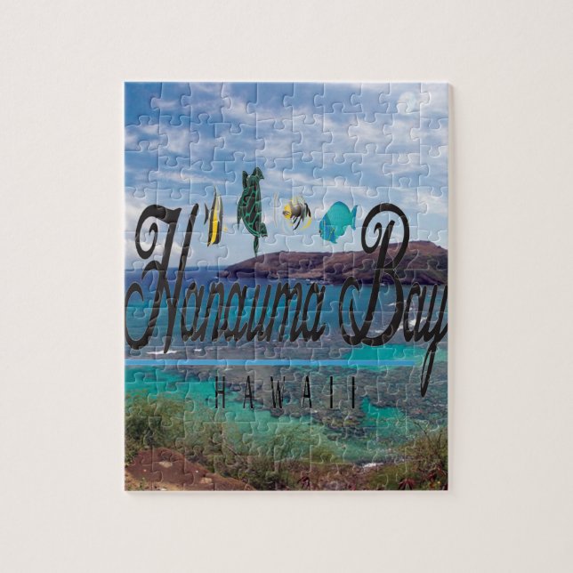 Liv för Hanauma fjärdHawaii flotta Pussel (Vertikal)